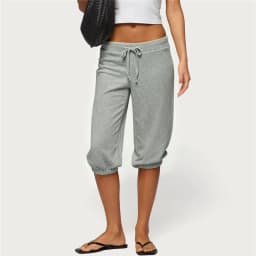 Women Y2K Low Waist Capri Sweatpants Drawstring Elastic Waist 3/4 Length Cropped Pants Loose Fit Casual Streetwear Loungewear