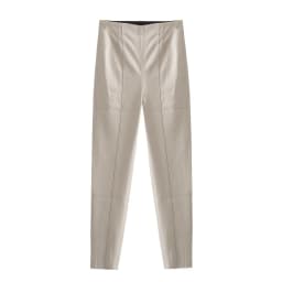 HH 2024 Women's Faux Leather Pants High Waist Straight Leg Trousers Fashion Female Streetwear Stylish Stretch Pencil Pants