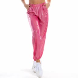Shiny Glittery Street Hip-hop Party Sparkly Long Pants Loose Casual Sports Trousers Green Gold Silver Black Optional for Women