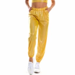 Shiny Glittery Street Hip-hop Party Sparkly Long Pants Loose Casual Sports Trousers Green Gold Silver Black Optional for Women