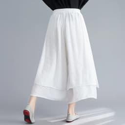 Women's Wide Leg Pants Cotton Linen Drapey Nine Points Skirt Slimming Commute Sle Low Waist Asymmetric kets Summer New