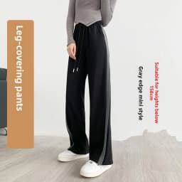 Slimming Straight Leg Pants for Women Spring Summer New Style plus Size Casual Wide Leg Sports Trousers for Students High Wai...