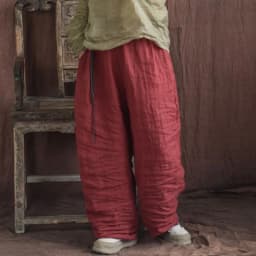 Johnature Women Vintage Loose Spring Wide Leg Pants Elastic Waist Linen Trouser 2025 New Solid Color Bandage Women Long Pants