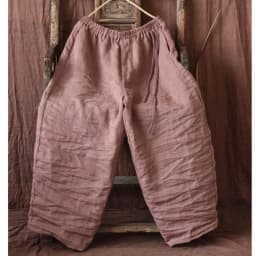 Johnature Women Vintage Loose Spring Wide Leg Pants Elastic Waist Linen Trouser 2025 New Solid Color Bandage Women Long Pants