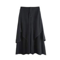 Korean Woman Pants New 2025 Black Loose False Two-piece Wide Legs Pants Ladies Casual Streetwear Hurajuku Trousers Ladies