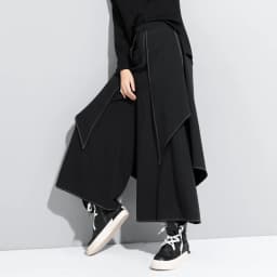 Korean Woman Pants New 2025 Black Loose False Two-piece Wide Legs Pants Ladies Casual Streetwear Hurajuku Trousers Ladies