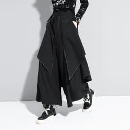 Korean Woman Pants New 2025 Black Loose False Two-piece Wide Legs Pants Ladies Casual Streetwear Hurajuku Trousers Ladies