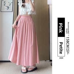 High Waist A-Line Skirt Wide Leg Pants Ice Silk Summer New Style Women's Clothing Commute Style Color Polyester Nylon