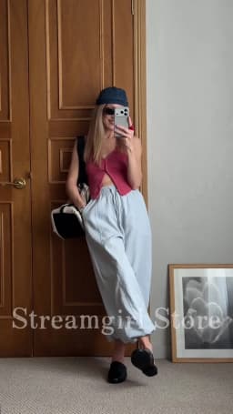 Cotton Summer Pants For Women Wide Leg Blue Trousers With Elastic Band Straight Leg Bottoms White Women's Pants Summer Loose