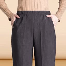 Autumn Winter Women Pants New Elastic High Waist Straight Pants Middle Elderly Mom Casual Pants Oversize XL- 9XL Female Trousers