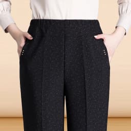 Autumn Winter Women Pants New Elastic High Waist Straight Pants Middle Elderly Mom Casual Pants Oversize XL- 9XL Female Trousers