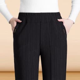 Autumn Winter Women Pants New Elastic High Waist Straight Pants Middle Elderly Mom Casual Pants Oversize XL- 9XL Female Trousers
