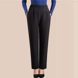 Autumn Winter Women Pants New Elastic High Waist Straight Pants Middle Elderly Mom Casual Pants Oversize XL- 9XL Female Trousers