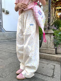 Zoki Stars Print Letter Cargo Pants Women Sweet Fashion High Waist Wide Leg Trousers Casual Loose Preppy Style Female Cute Pants
