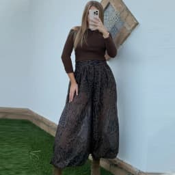 HXAO Animal Print Lantern Pants Women's Pants Autumn 2025 Elegant Pleated Oversized Baggy Trousers Ladies Fashion Wide Leg Pants