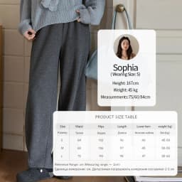 MISHOW Casual Pants for Women 2026 New Fashion Solid Loose Wide-leg Pants Commute Comfortable Women's Winter Pants MXE51K1093