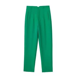 NINE ZAR High Waist Casual Pants for Women 35 Colors Pure Color Retro Cuffed Slim Fit Ladies Faion Spring Polyester Fiber