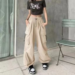 American Retro Workwear Casual Pants Women Summer Versatile Straight Cylinder Slim Fit Long Pants Loose