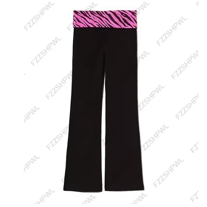 Y2K Chic High Quality Embroidered Striped Harajuku Sweatpants Spicy Girl Women Hip Hop Streetwear Casual Spicy Girl Black Pants