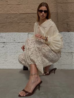 Chic Lace Long Trousers Women French Romantic Floral Sheer Wide Leg Pants Female Casual Spring Summer Jogger Pant Lady 2026