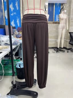 Women Fold Over High Waist Harem Jogger Pants Elastic Soft Modal Loose Baggy Cuffed Ankle Sweatpants Vacation Casual Trousers
