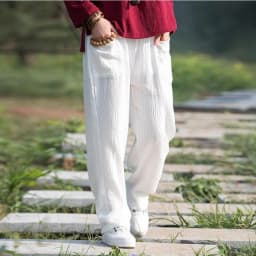 2026 Spring Women' Fashion Comfortable Cotton Linen Pants Plus Size Women Pleated Autumn Pants with Pockets 5XL 6XL Pantalones