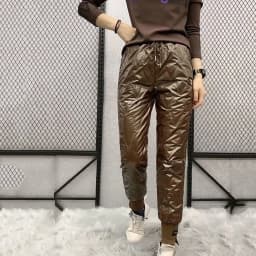 Autumn Winter Cotton Trousers Women's Snow Waterproof Warm Pants 2025 New Winter Drawstring Thicken Casual  Harem Pants