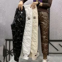 Autumn Winter Cotton Trousers Women's Snow Waterproof Warm Pants 2025 New Winter Drawstring Thicken Casual  Harem Pants