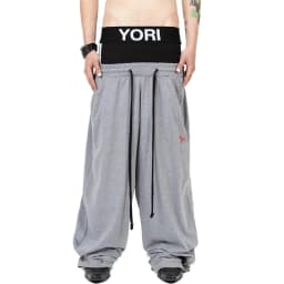 Double Waist Big Pocket Workwear Pants European American Spring Autumn Street Style Ankle Tied Casual Trousers