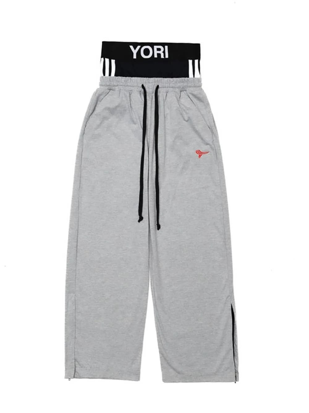 Double Waist Big Pocket Workwear Pants European American Spring Autumn Street Style Ankle Tied Casual Trousers