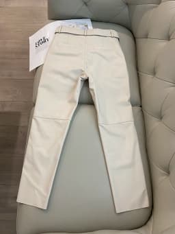 Trousers Women 2026 Korean Style Genuine Leather High Waist Pants Women Pencil Pants Ladies With Belt Office Ladies
