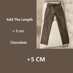 Trousers Women 2026 Korean Style Genuine Leather High Waist Pants Women Pencil Pants Ladies With Belt Office Ladies