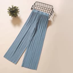 Pants for Women Casual Loose Trendy Wide Leg Miyake High Waist Drape Pleated Korean Suit Aesthetic Straight Folds Sag Summer New