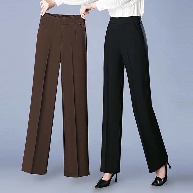 High Waist Wide Leg Pants Women's plus Size Straight Leg Casual Long Trousers Spring Autumn New Sle Korean Sle