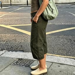 Y2K Vintage Drawstring Hem Cropped Trousers Women Low Waist Cargo Capri Pants Multi Pockets Loose Bottoms Grunge Streetwear