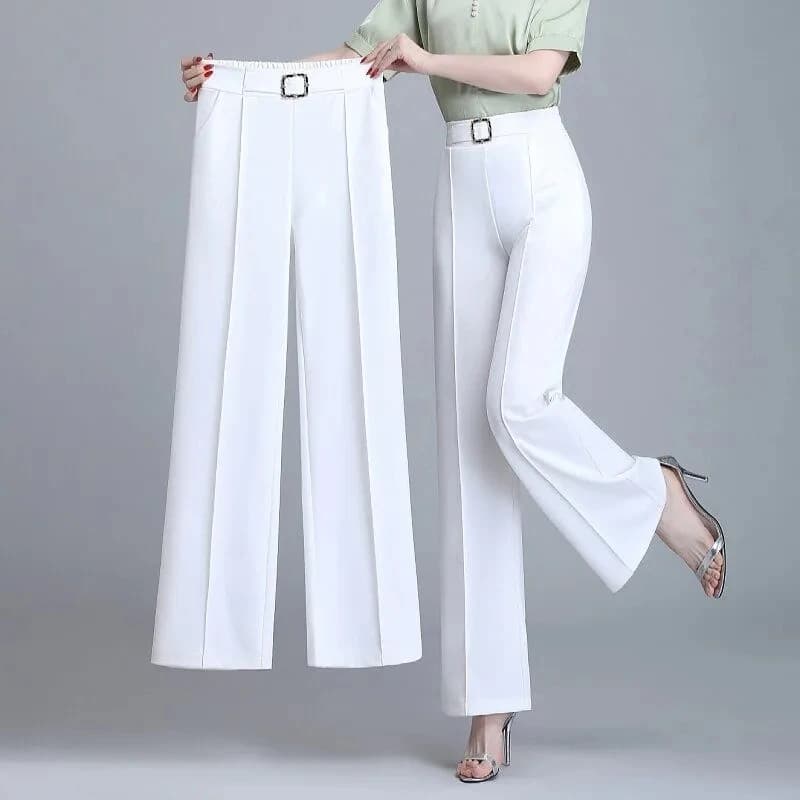 High Waist Wide Leg Pants Women Spring Autumn New Drop Feel Relaxed Straight Suit Pants Fashion Wild Casual Trousers White Black