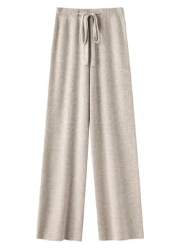 High Waist Fine Wool Wide-Leg Pants Women's Temperament Mop Pants Outer Wear Draping Effect Soft Glutinous Knitted Trousers
