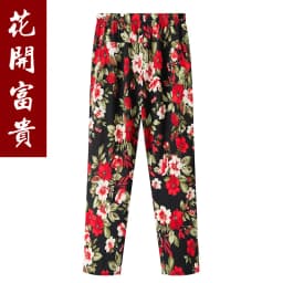 XL-8XL Women Summer Pants 2026 New Fashion Print Thin Ice Silk Straight Pants Middle aged Female High Waist Elastic Casual Pants