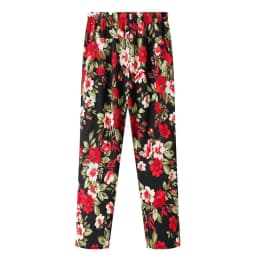 XL-8XL Women Summer Pants 2026 New Fashion Print Thin Ice Silk Straight Pants Middle aged Female High Waist Elastic Casual Pants