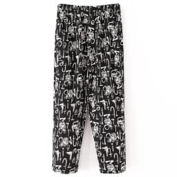 XL-8XL Women Summer Pants 2026 New Fashion Print Thin Ice Silk Straight Pants Middle aged Female High Waist Elastic Casual Pants