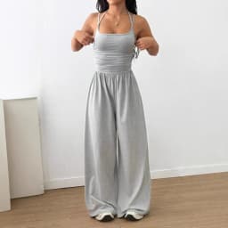 Spring Fall 2025 New Arrival Women's Jumpsuit Solid Color Double-Strap Relaxed-Fit Casual Pants Y2k Clothing