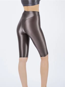Sexy Women Hot Short Stain Oil Glossy Shiny Elastic Jeggings Shorts Soft Stretchy Casual Plus Size Tight Knee-Length Yoga Pant