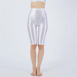 Sexy Women Hot Short Stain Oil Glossy Shiny Elastic Jeggings Shorts Soft Stretchy Casual Plus Size Tight Knee-Length Yoga Pant