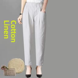 Summer Thin Cotton Harlan Pants Women's Casual Nine-Piece Loose Cabbage Pants Large Size High Waist Korean Style Fashion