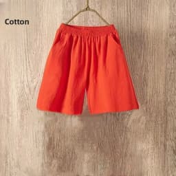 Summer Thin Cotton Harlan Pants Women's Casual Nine-Piece Loose Cabbage Pants Large Size High Waist Korean Style Fashion