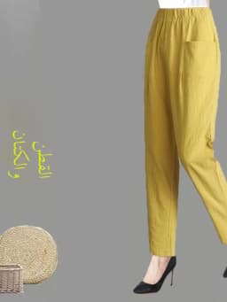 Summer Thin Cotton Harlan Pants Women's Casual Nine-Piece Loose Cabbage Pants Large Size High Waist Korean Style Fashion