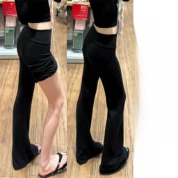 Grey Lulu Bell Bottom Pants Women's Sport Yoga Low Waist Draped Slimming American Style Casual Pants High Elasticity