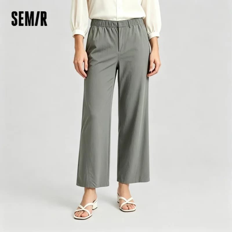 Semir Casual Pants Women Moisture Wicking Relaxed Fit Wide Leg 2025 New Summer Cool Feeling Sun Protection Long Pants