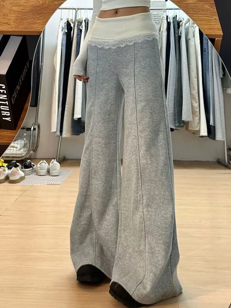 Y2K Harajuku Pants Women Streetwear 2000S Baggy Sweatpants Vintage 90S Retro High Waist Wide Leg Jogger Trousers Clothes New