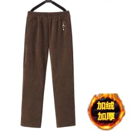 High Quality Corduroy Straight Trousers Women Autumn Winter Oversize 8XL Mother Pants Fleece Thicke Warm Casual Pants Female New